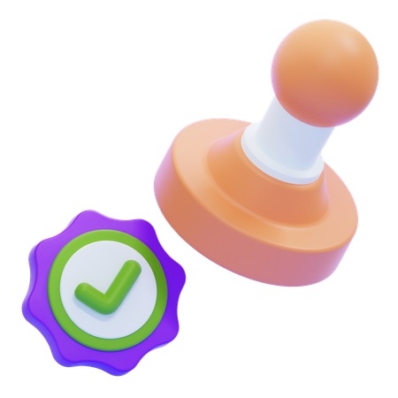 Approved Stamp  3D Icon