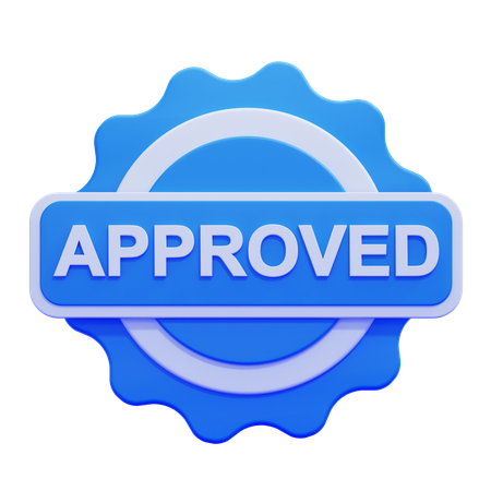 Approved Stamp  3D Icon