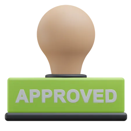 Approved Stamp  3D Icon