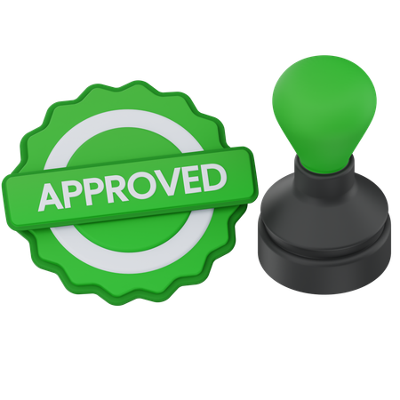 Approved Stamp  3D Icon