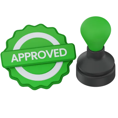 Approved Stamp  3D Icon