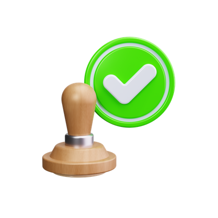 Approved Stamp  3D Icon