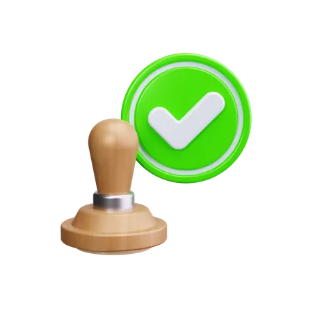 Approved Stamp  3D Icon