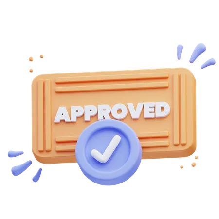 Approved Stamp 3D Icon