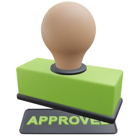 Approved Stamp  3D Icon