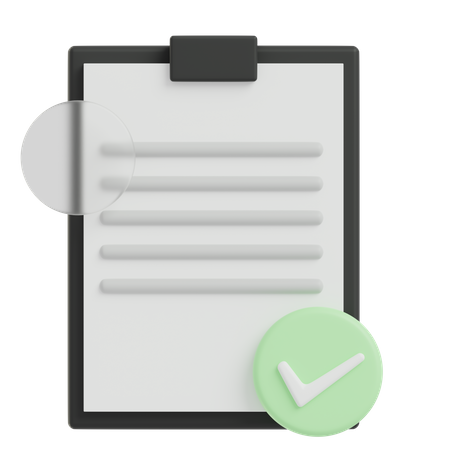 Approved Task  3D Icon