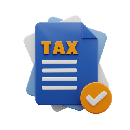 Approved Tax Document 3D Icon