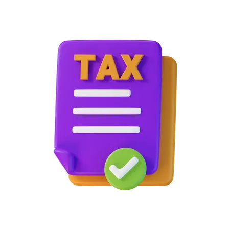 Approved Tax Document  3D Icon