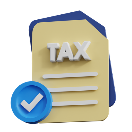 Approved Tax Paper  3D Icon