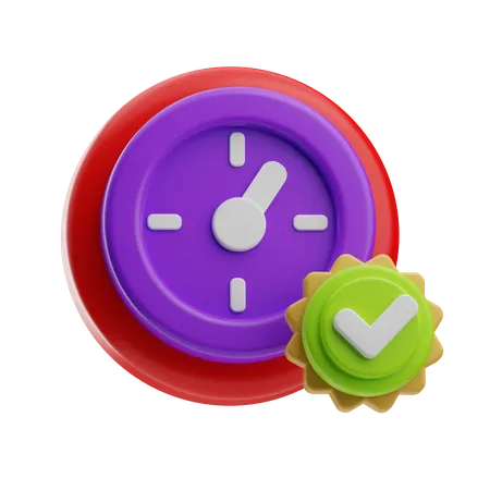 Approved Time  3D Icon