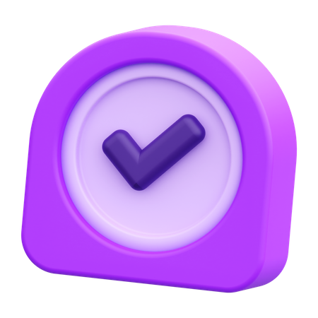 승인된 시간  3D Icon