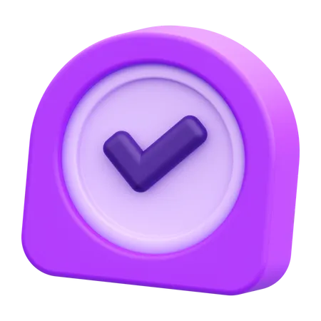 Approved Time 3 D Render Illustration Icon 3D Icon