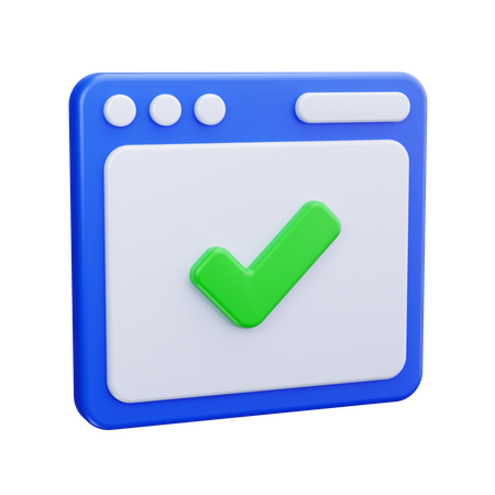 Approved Webpage  3D Icon