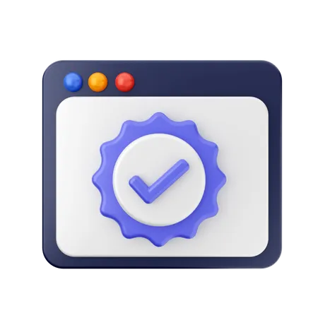 Approved Website 3D Icon