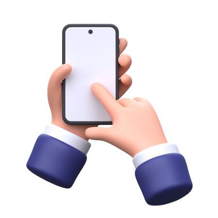 Appuyer sur l'écran du téléphone  3D Icon