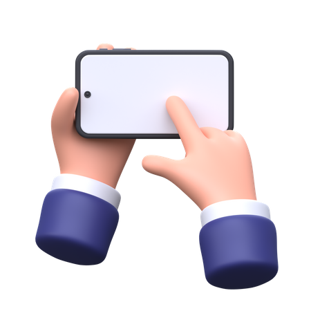 Appuyer sur l'écran du téléphone  3D Icon