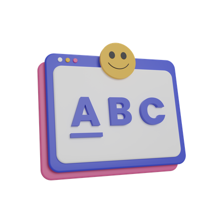 Aprendendo alfabeto  3D Icon