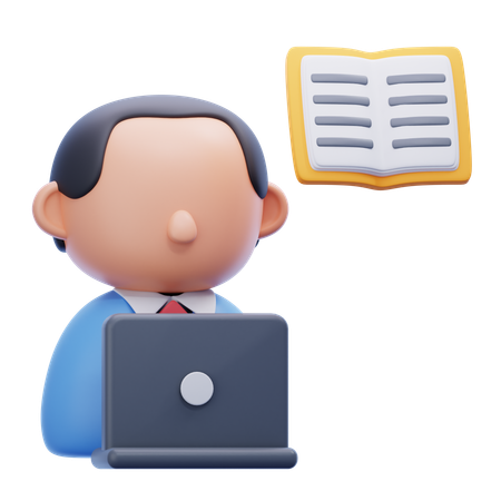 Aprendizagem online  3D Icon
