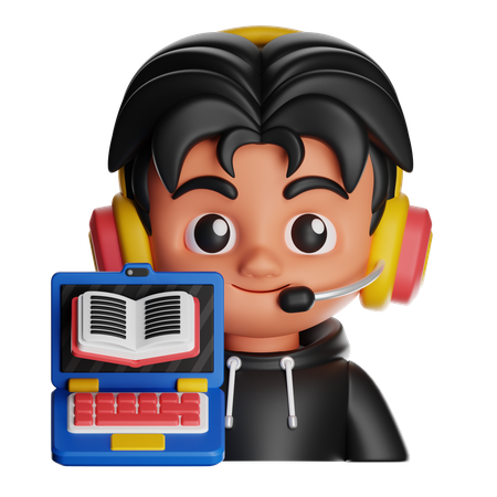 Aprendizagem online  3D Icon
