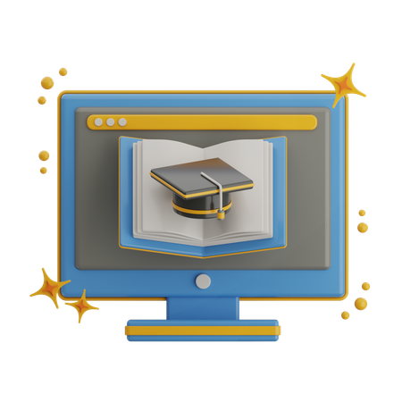 Aprendizagem online  3D Icon