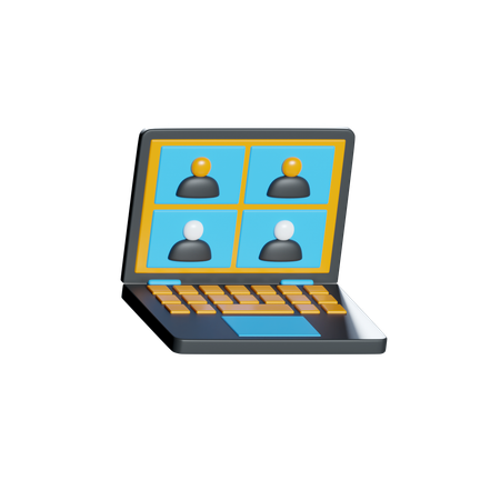 Aprendizagem online  3D Icon