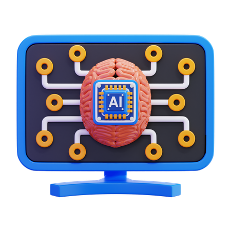 Aprendizaje automático  3D Icon