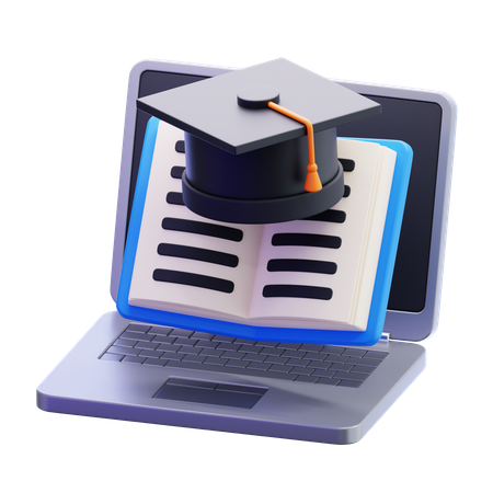 Aprender en línea  3D Icon