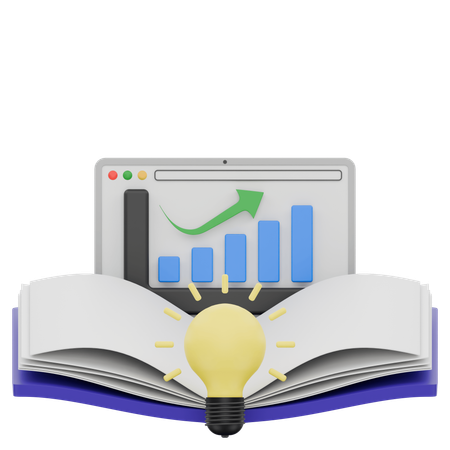 Aprendizaje financiero  3D Icon