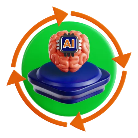 Aprendizaje reforzado  3D Icon