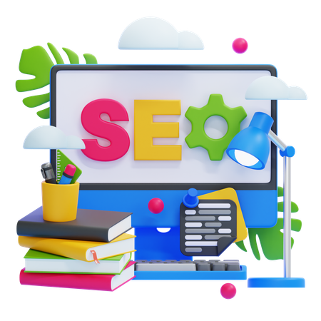 Aprendizaje SEO  3D Illustration