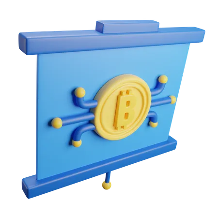 Apresentação de bitcoin  3D Icon