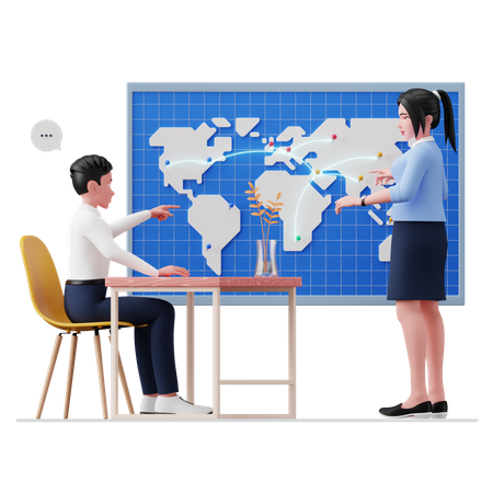 Apresentação de negócios  3D Icon