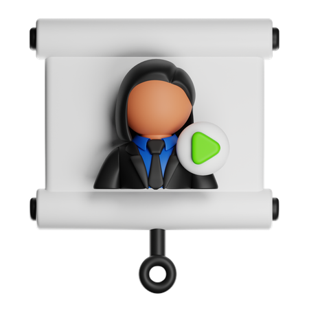 Apresentação de vídeo  3D Icon