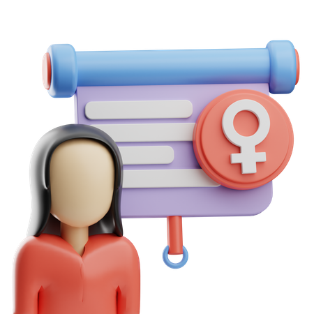 Apresentação do dia da mulher  3D Icon