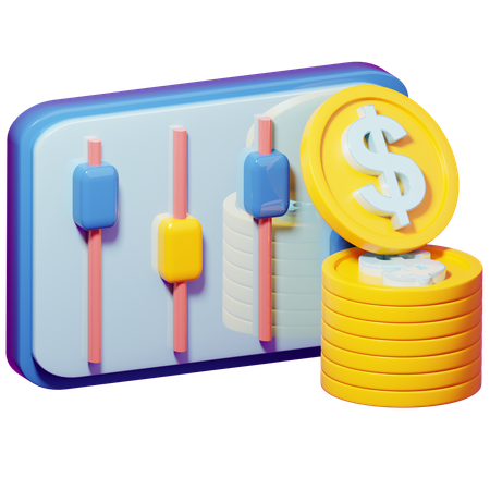 Apresentação financeira  3D Icon