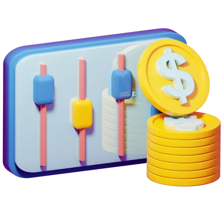 Apresentação financeira  3D Icon