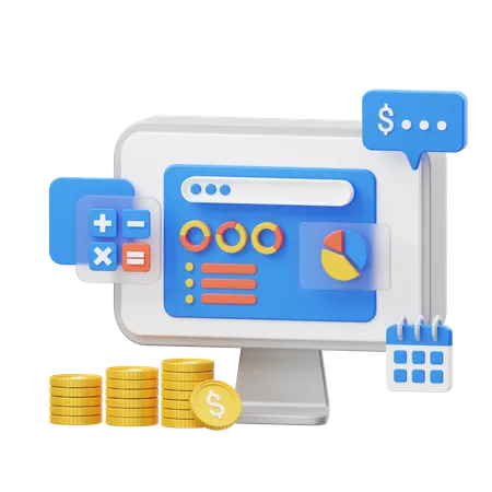 Apresentação financeira  3D Icon