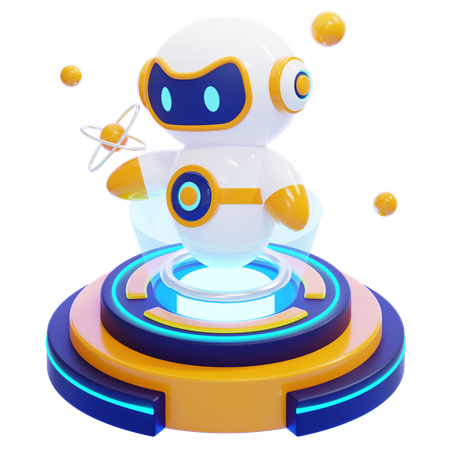 Apresentação de robô  3D Icon