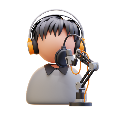 Apresentador de rádio  3D Icon