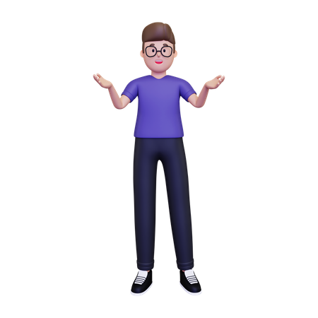 Apresentador masculino  3D Illustration