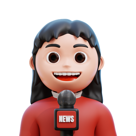 Apresentadora feminina  3D Icon