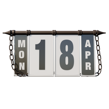 April 18, 2022 Mon  3D Icon