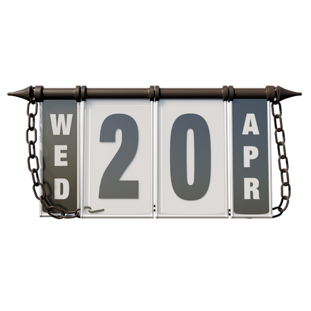 April 20, 2022 Wed  3D Illustration