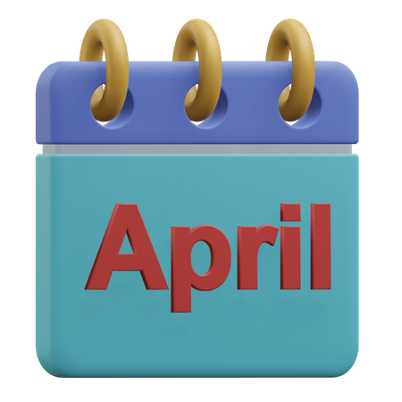 April  3D Icon