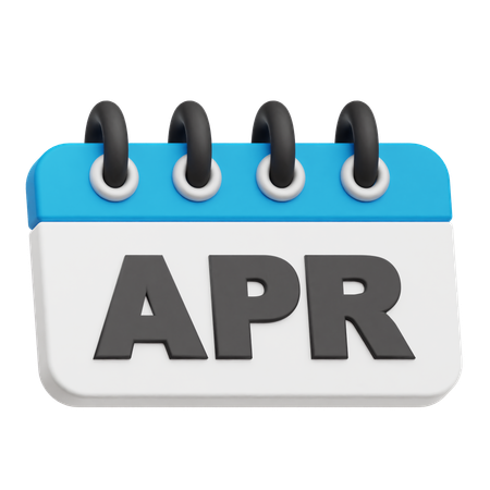April Calendar  3D Icon