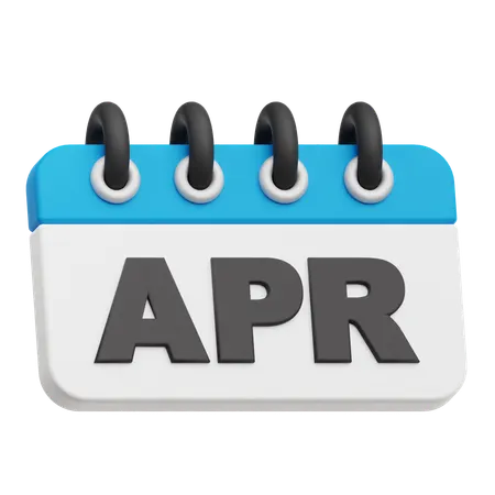 April Calendar  3D Icon