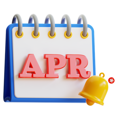 April Calendar  3D Icon
