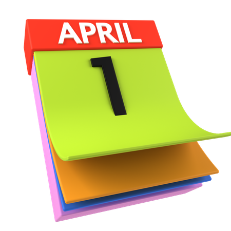 April Calendar  3D Icon