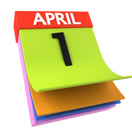 April Calendar  3D Icon