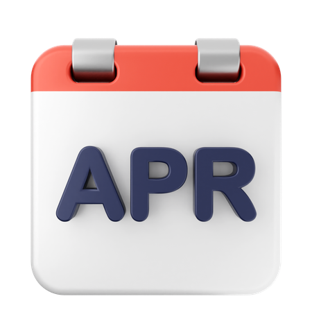 April Calendar  3D Icon